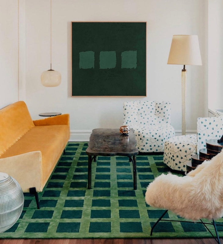 Wall Art Wabi-Sabi Minimalist Green Abstract