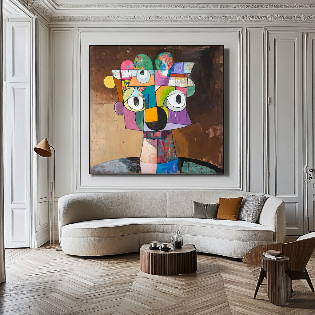 Wall Art People Cubism Collage Geometric