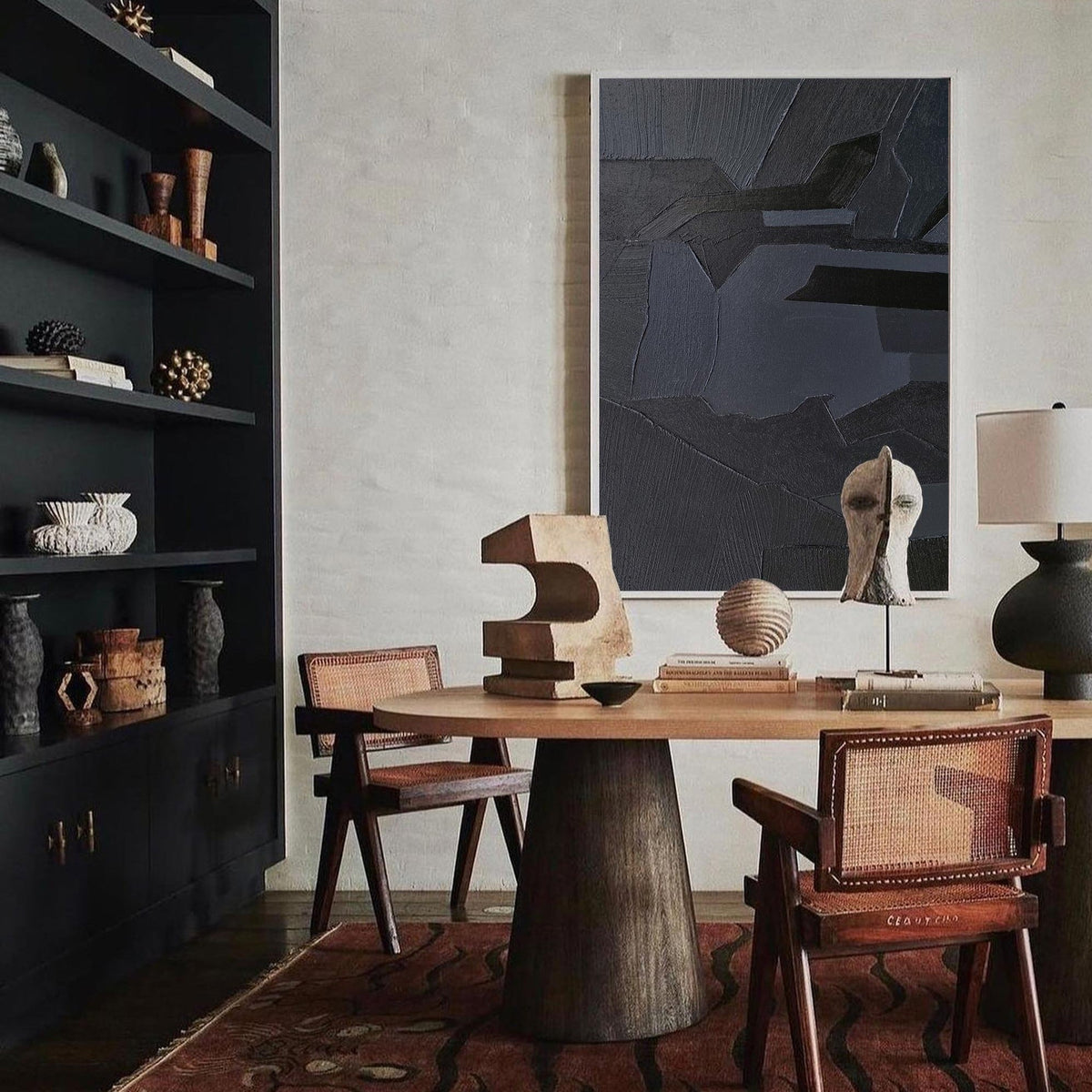 Monochrome Geometric Abstract Wall Art