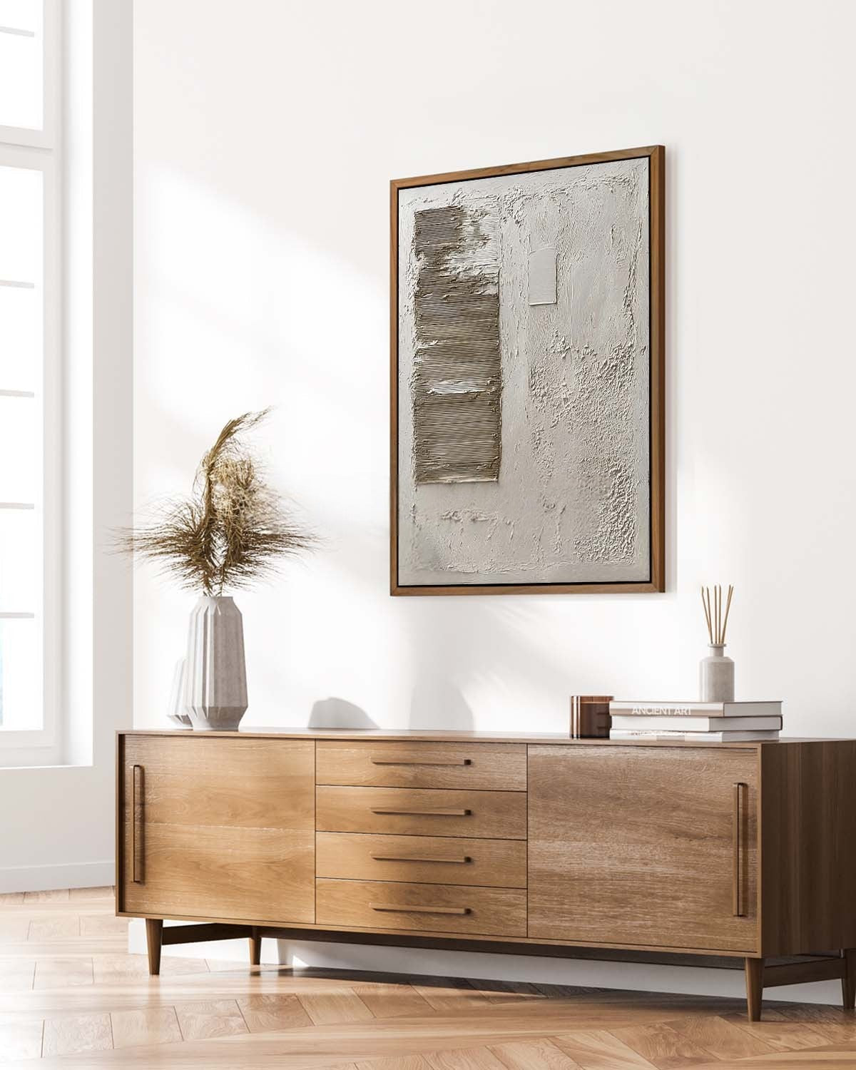 Wabi-Sabi Asymmetrical Texture Painting