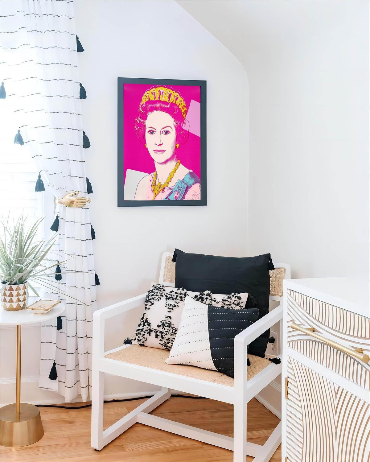 Andy Warhol Style Queen Portrait Pop Art Painting