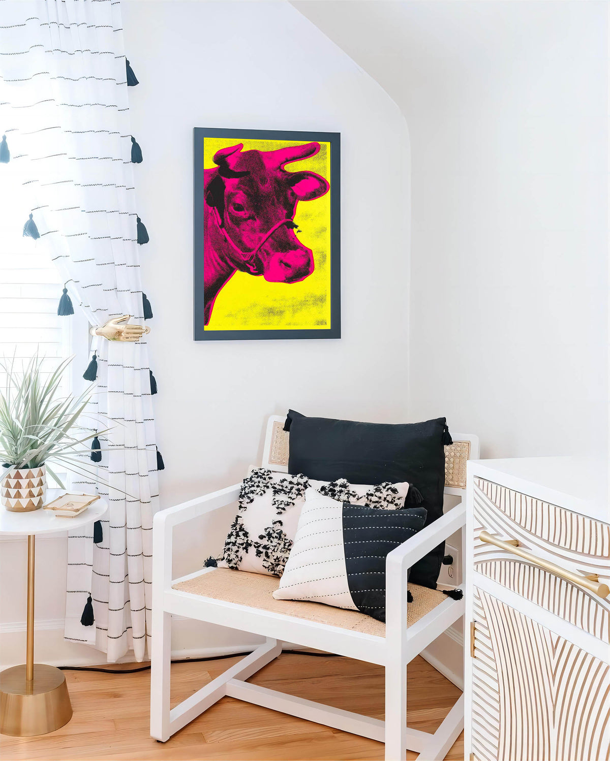 Andy Warhol Pink Cow Pop Art Oil Painting