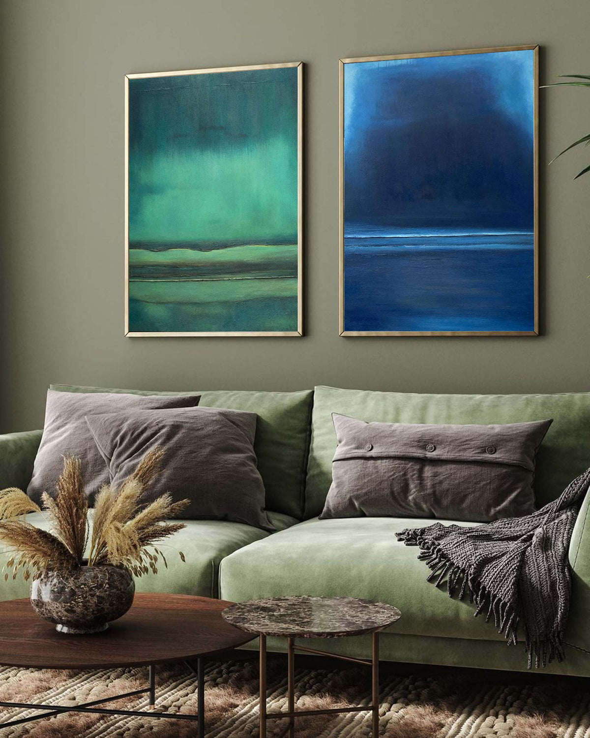 Minimalist Landscape Diptych Wall Art