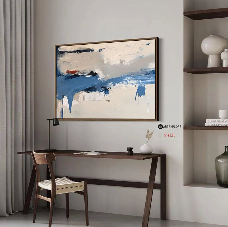 Coastal Horizon Abstract Expressionist Painting
