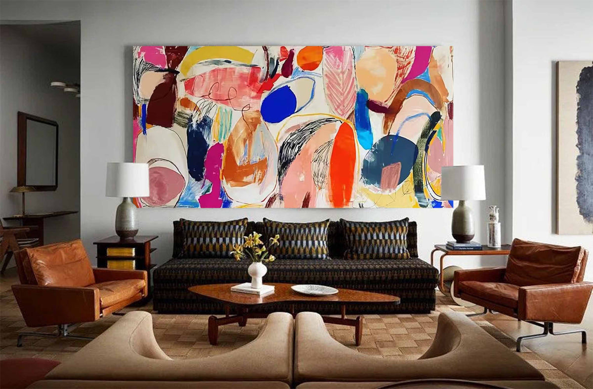 Vibrant Expressionist Painting Bold Colorful