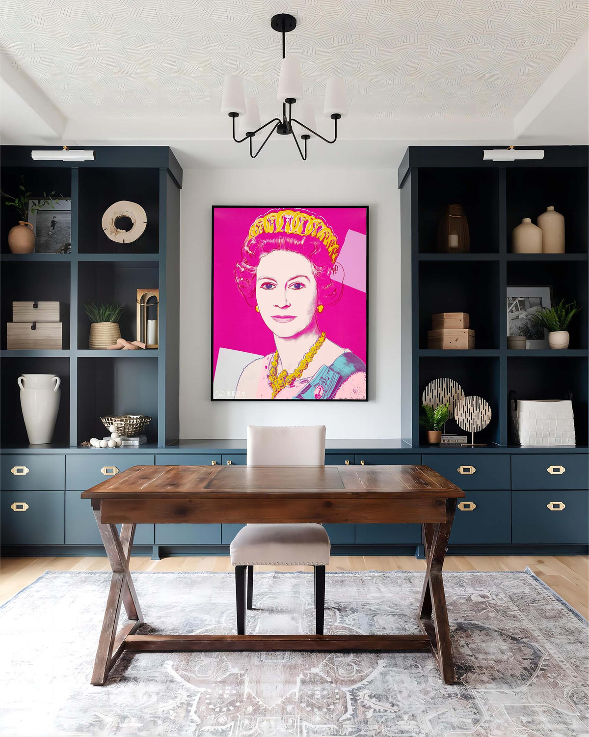 Andy Warhol Style Queen Portrait Pop Art Painting