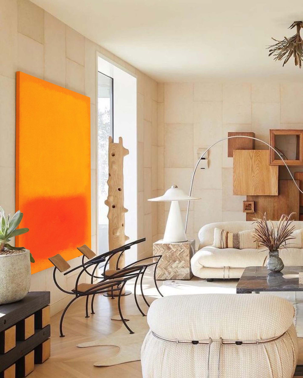 Mark Rothko Style Color Field Painting Warm Orange