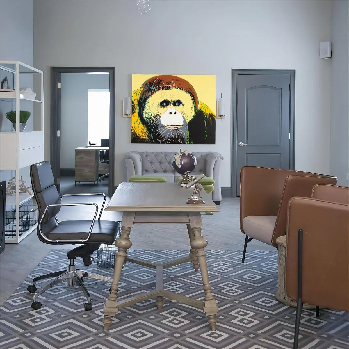 Andy Warhol Style Orangutan Pop Art Painting
