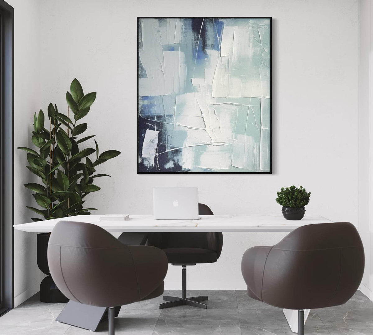 Coastal Abstract 3D Impasto Painting
