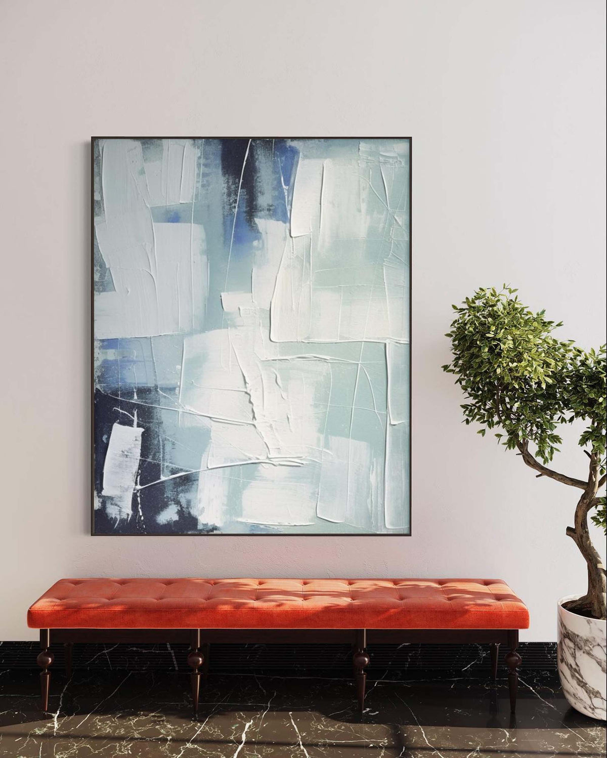 Coastal Abstract 3D Impasto Painting