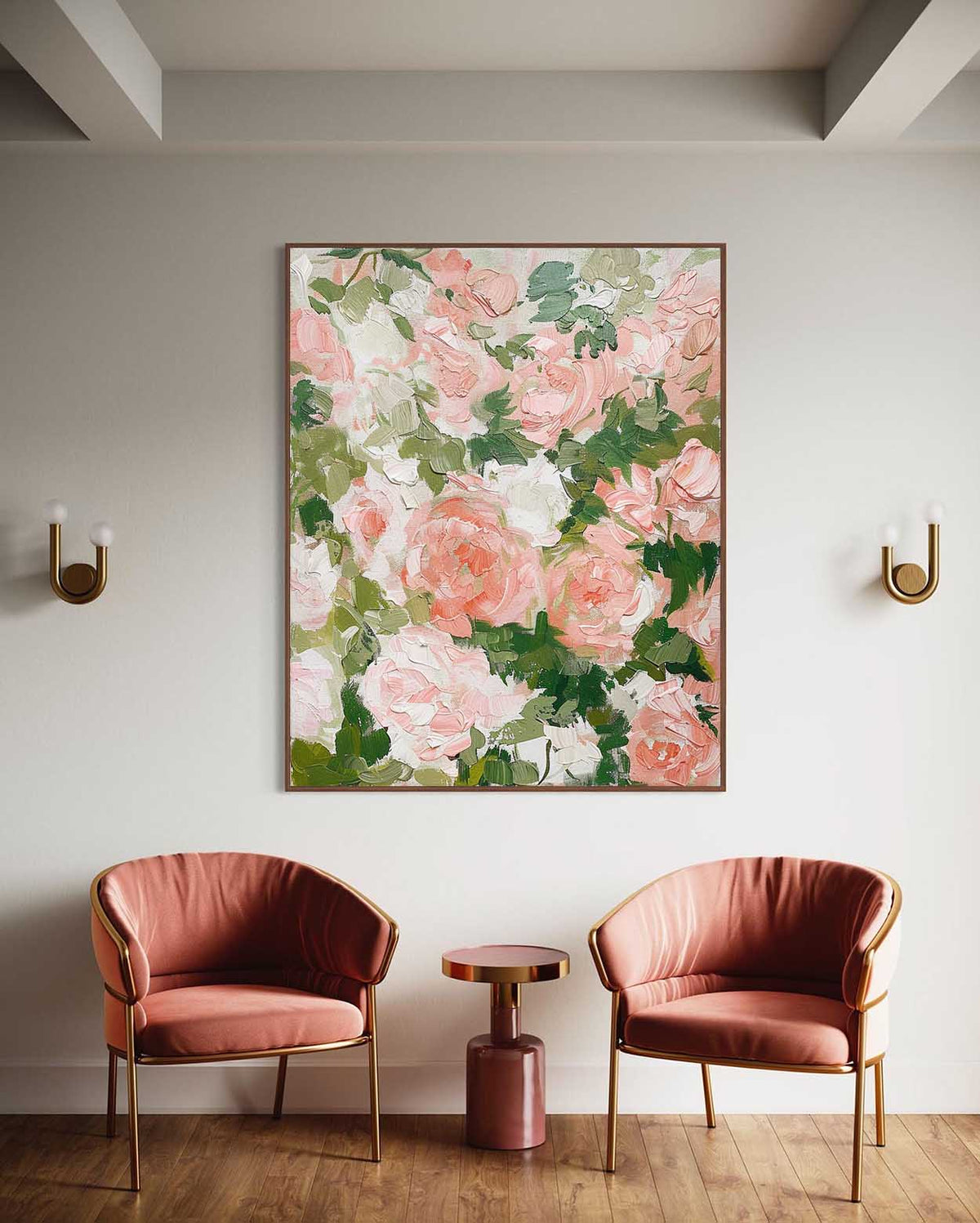 Wall Art Elegant Floral Relief Modern Delicate