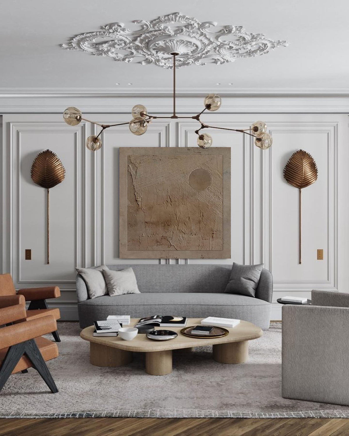 Wall Art Wabi-Sabi Neutral Raw Impasto