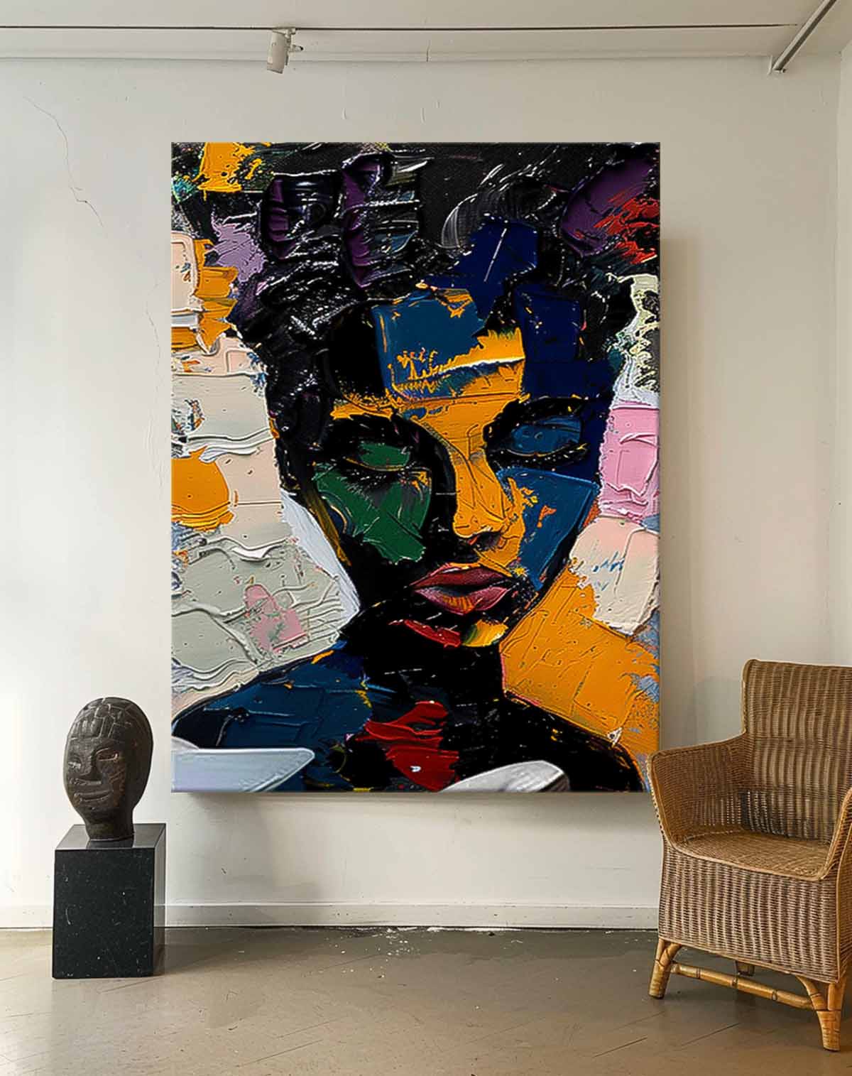 Wall Art Impasto People Painterly Scene