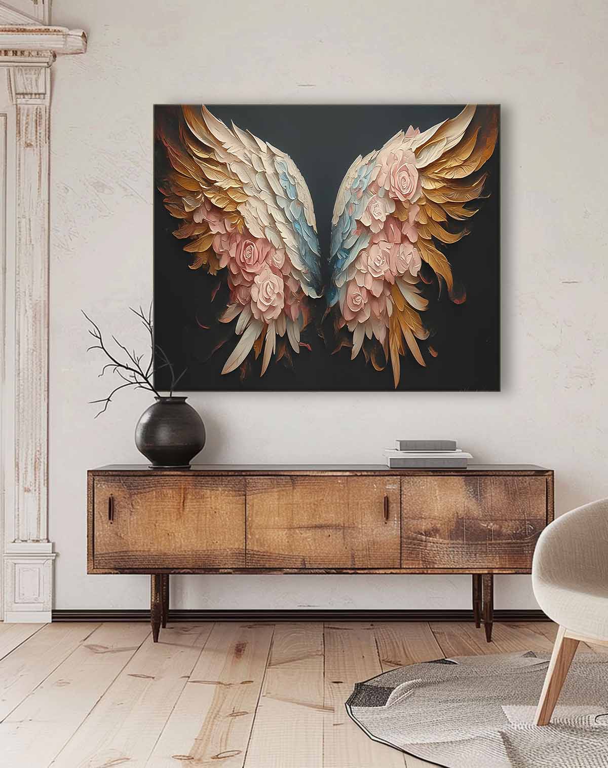 Wall Art Surrealist Floral Wing Modern Painterly