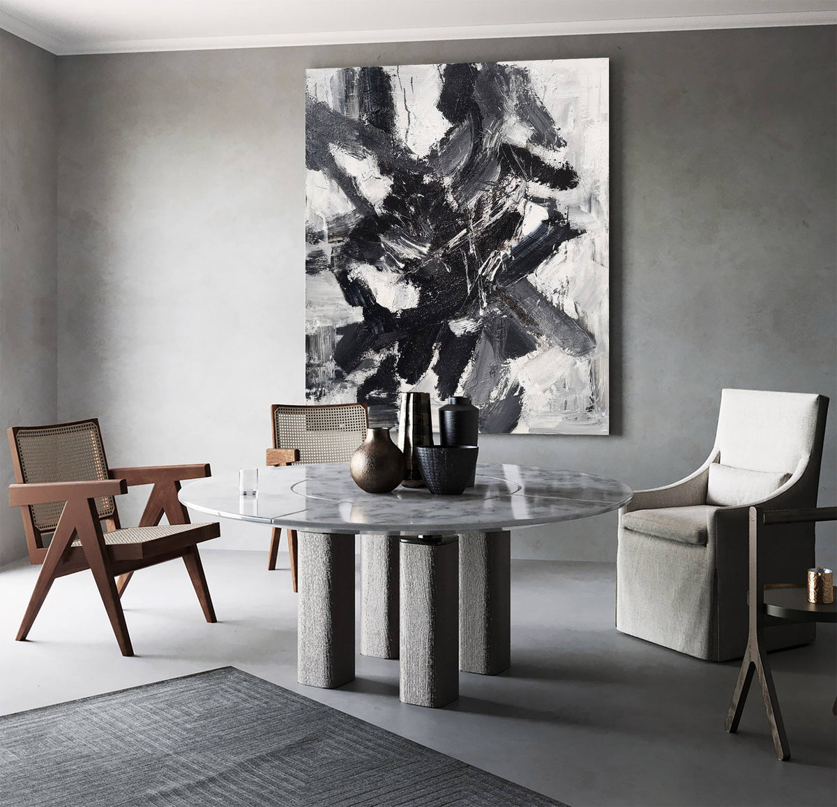 Black And White Painting #ABAV94