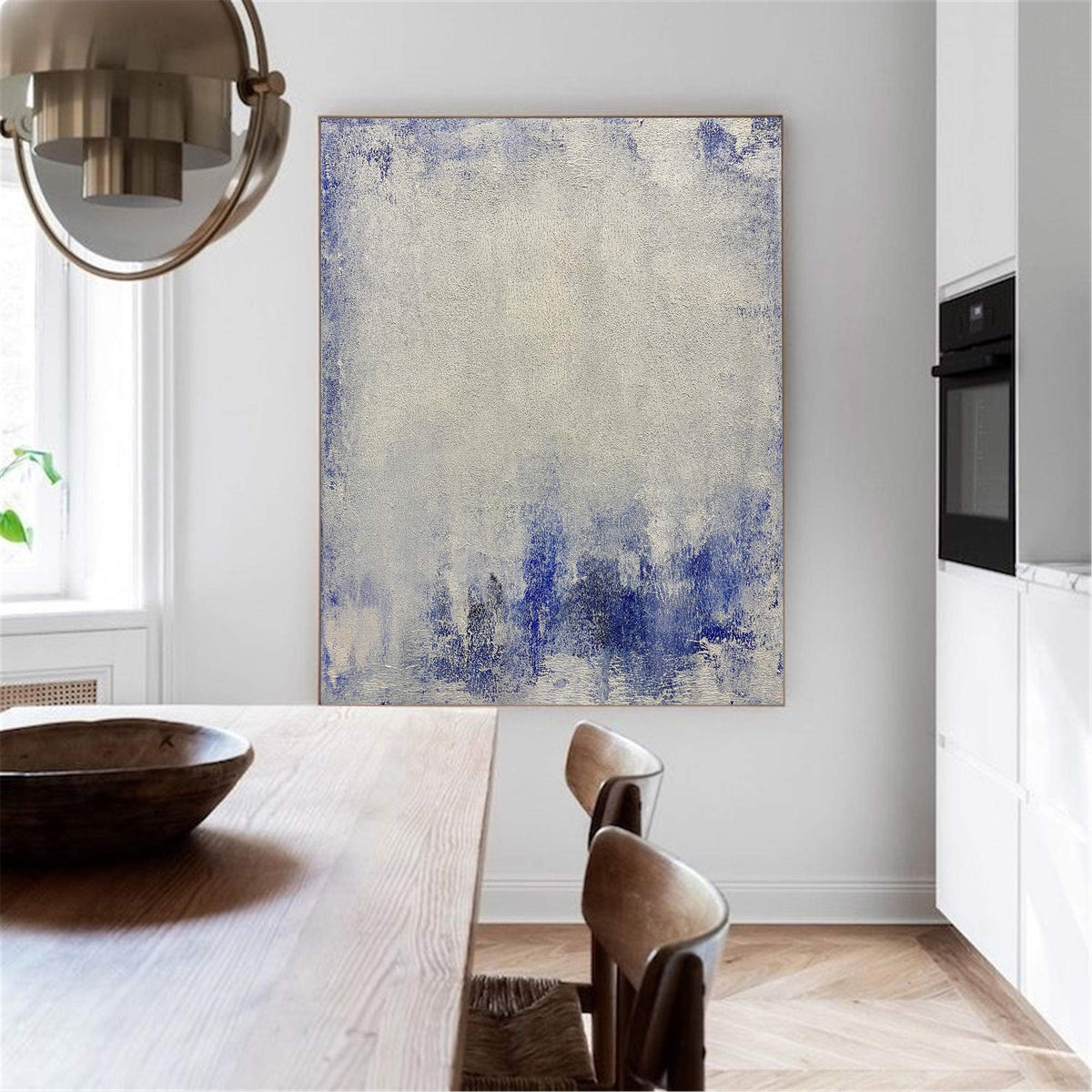 Blue White Minimalist Painting