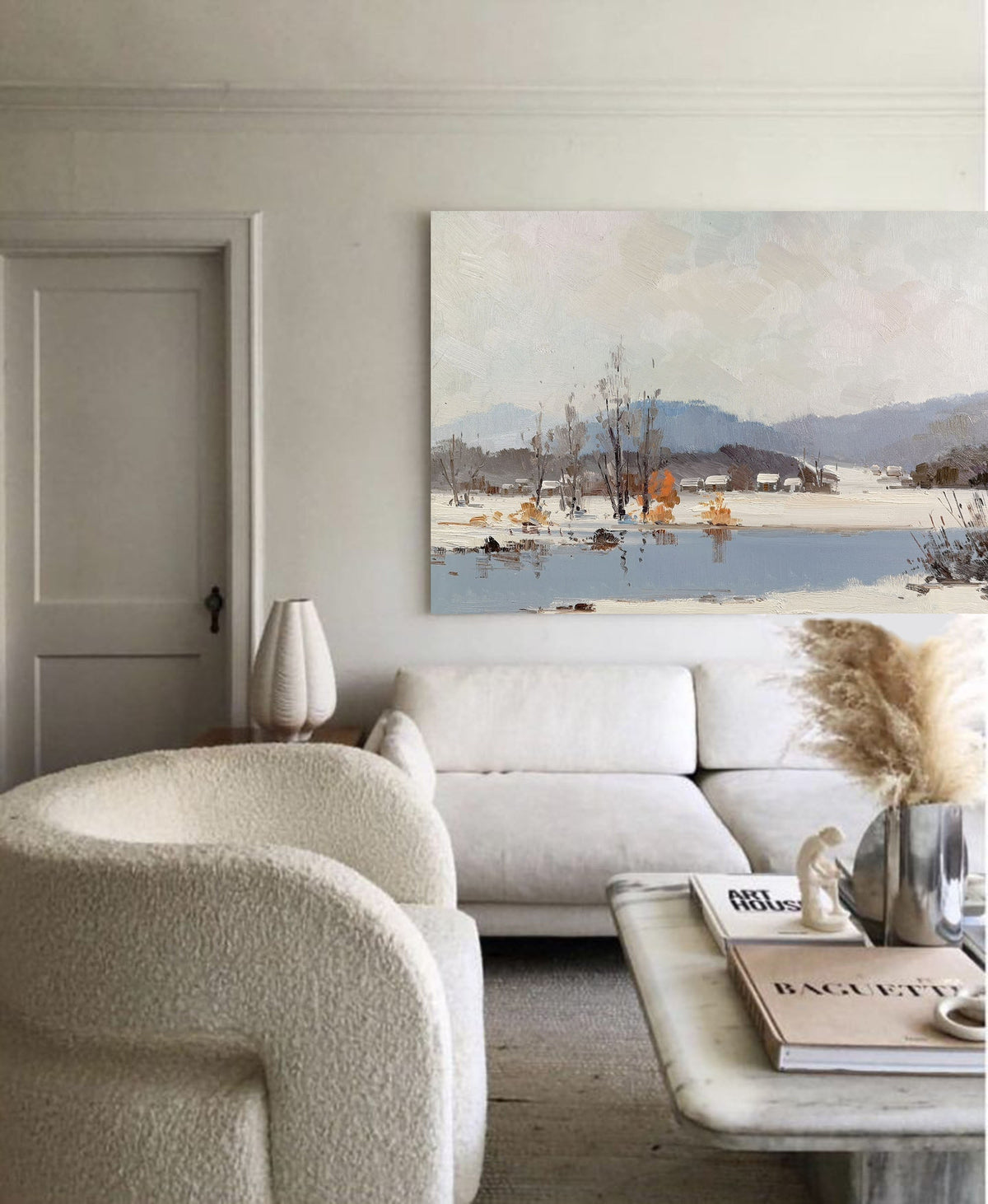 Soft Hues Scenery Hand‑Painted Serene Nature Wall Artwork
