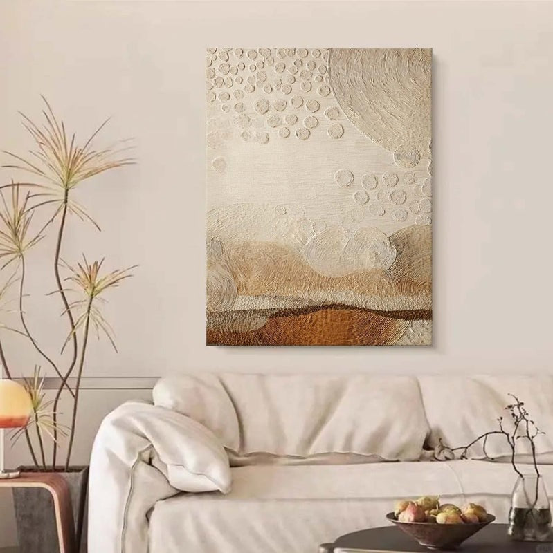 Wall Art Raised Dot Circle Texture Bohemian