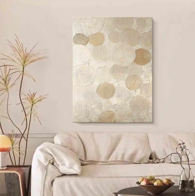 Wall Art Neutral Textured Oil Painting