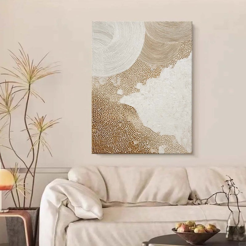 Wall Art Neutral Textured Oil Painting