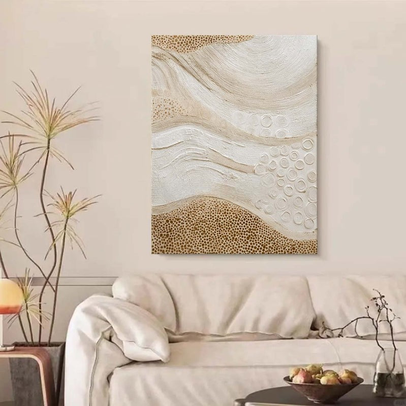 Wall Art Organic Wave Texture Bohemian Painting
