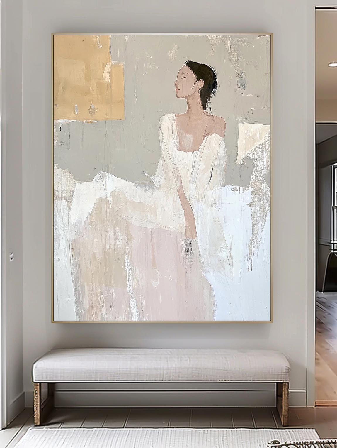 Quiet Grace Figurative Woman Oil Painting